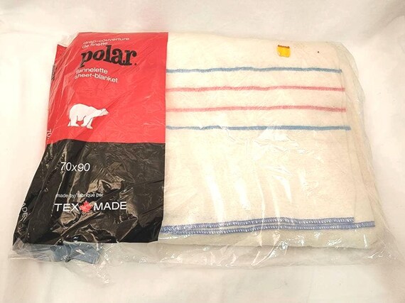 New Old Stock Polar Falnnelette 70x90 Tex Made 90 percent Cotton 10 percent Polyester