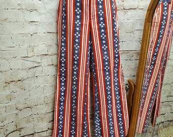 Red and White Stripe Pants - Etsy