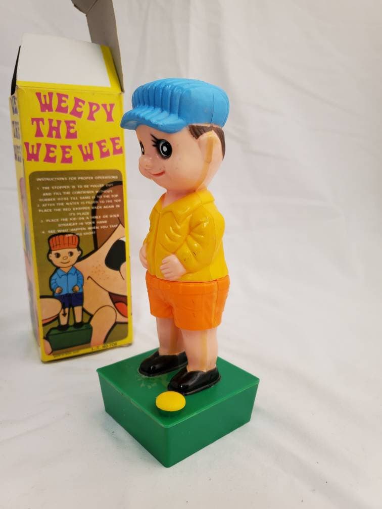 Weepy The Wee Wee 1970s Rude Novelty Toy Humor BOXED Joke Gag Gift Water Squirts from his willy.