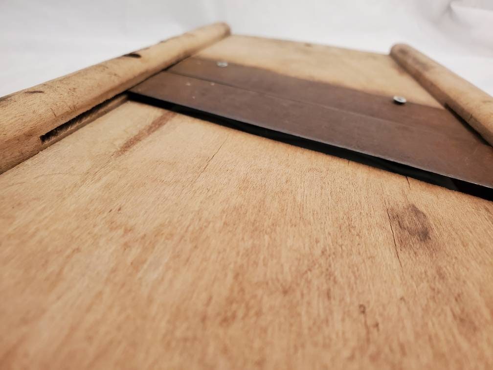 Vintage Sauerkraut Cabbage Cutter Kraut Mandolin Wood Etsy Canada