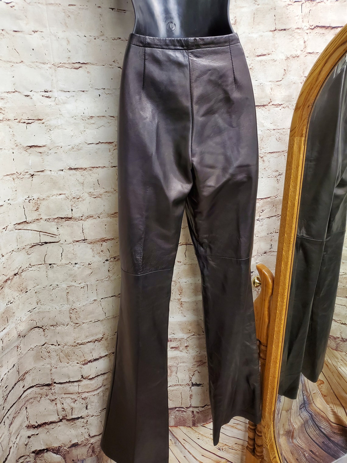 80s high waisted leather pants/ Danier leather made in Canada | Etsy
