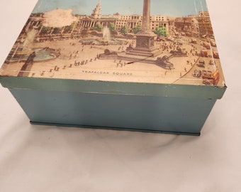 Trafalgar Square Vintage Tin, Empty Tin