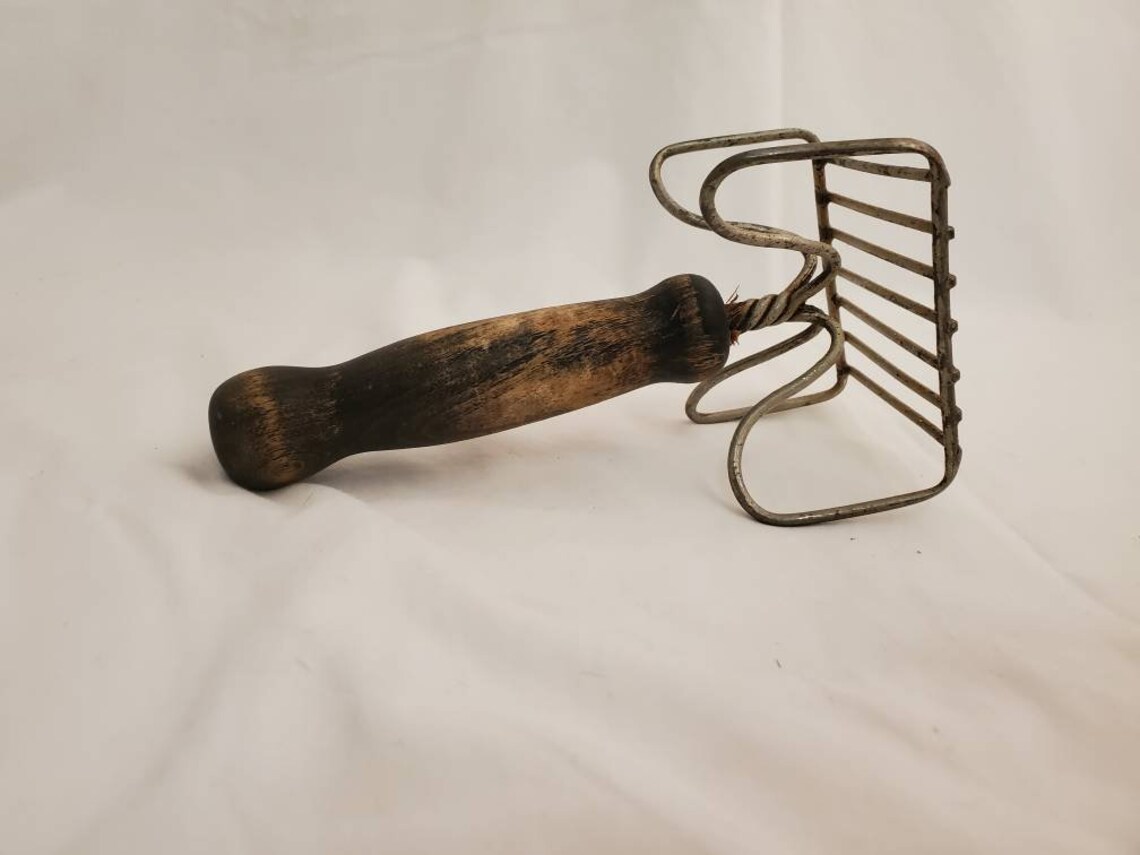 Vintage Potato Masher With Wood Handle Rustic Kitchen Etsy