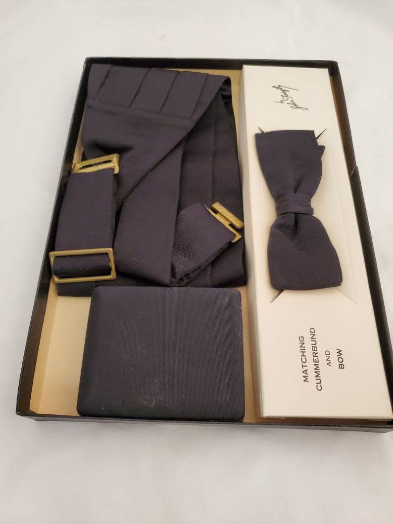 Vintage formal wear cummerbund and bow tie and cufflinks image 2