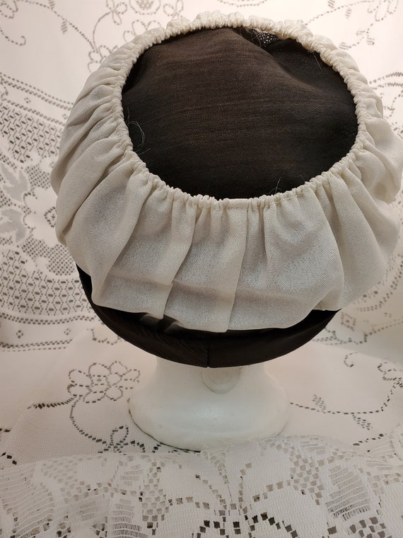 1950's Capulet Style Black and White Vintage Hat … - image 4