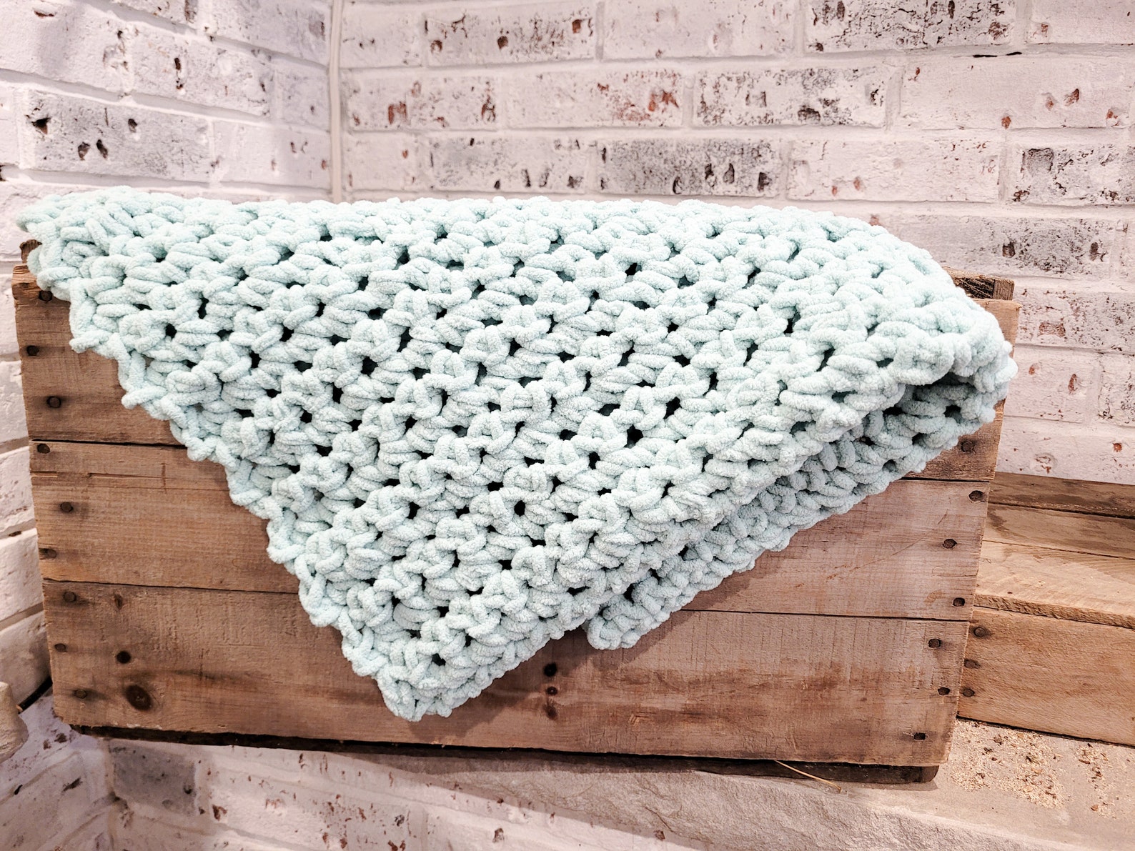 Crochet Chenille Baby Blanket Etsy