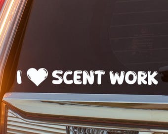 I Love Scent Work Decal - Dog Sport Vinyl Sticker