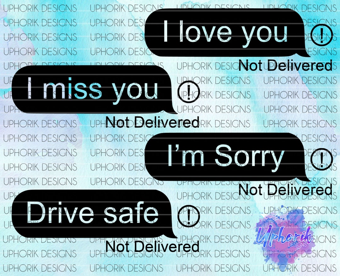 Not delivered text message text bubble i love you i miss etsy