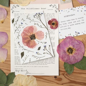 Snail Mail Club - Monthly Pressed Flower Art Print & Letter image 1