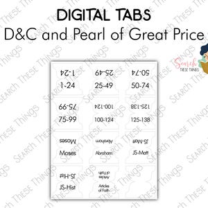 DIGITAL - D&C and Pearl of Great Price Tabs - White