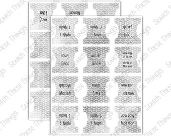 DIGITAL - Book of Mormon Tabs - Gray Chevron