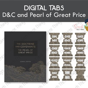 DIGITAL - D&C and Pearl of Great Price Tabs - Gray, Black and Gold Waves
