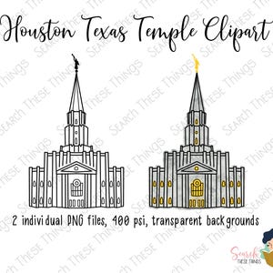 Houston Texas LDS Temple Clipart PNG