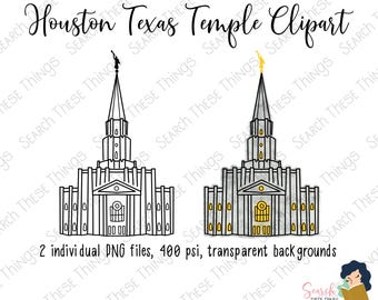 Houston Texas LDS Temple Clipart PNG