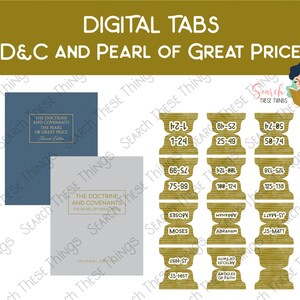 DIGITAL - D&C and Pearl of Great Price Tabs - Gold Stripes