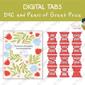 DIGITAL - D&C and Pearl of Great Price Tabs - Red Plaid