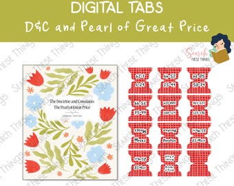 DIGITAL - D&C and Pearl of Great Price Tabs - Red Plaid