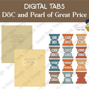 DIGITAL D&C and Pearl of Great Price Tabs - Earthy - Sun Pattern