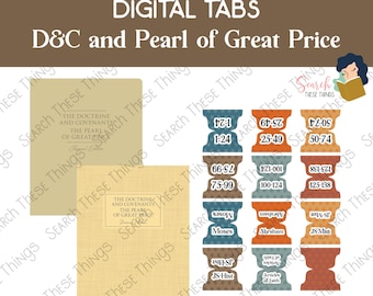 DIGITAL D&C and Pearl of Great Price Tabs - Earthy - Sun Pattern