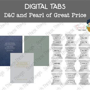 DIGITAL - D&C and Pearl of Great Price Tabs - Gray Chevron