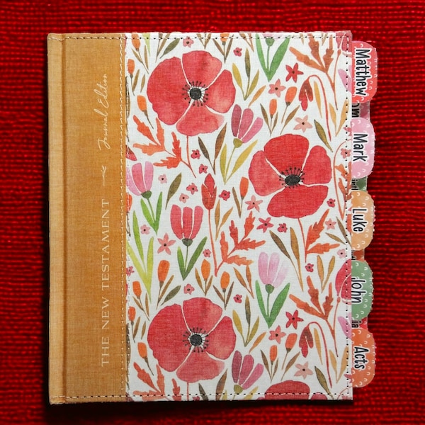 PHYSICAL New Testament Tabs (Yellow & Red Florals)