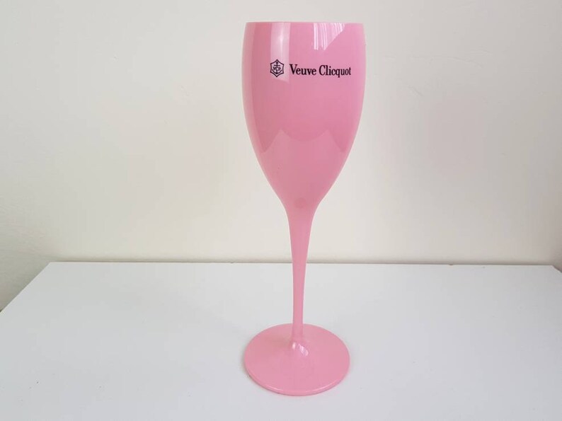 6x Veuve Clicquot Pink Acrylic Plastic Champagne Glasses Etsy