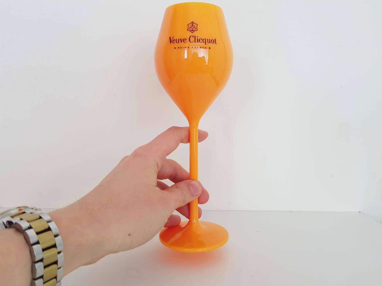 Orange Champagne Flutes Veuve Cliquot, per glass – Vivid Hue Home