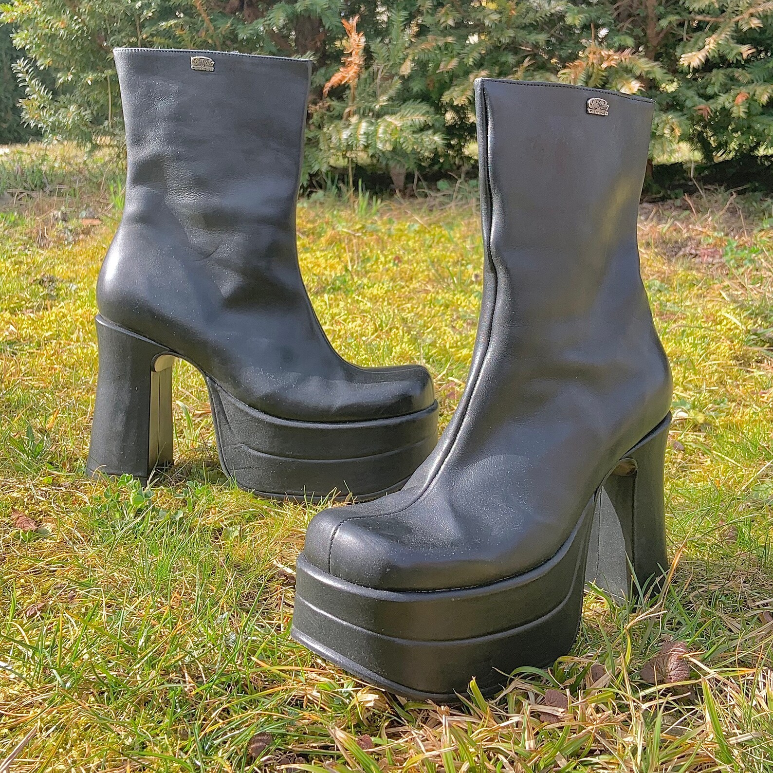 Rare black BUFFALO ankle boots Etsy