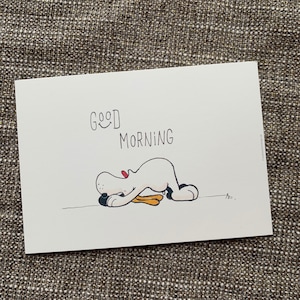 Mapa "Good Morning Dog" dibujado a mano - Impresión del dibujo original