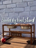 RAIL Dog Bowl Stand, Wood Dog Bowl Stand, Elevated Dog Bowl Stand