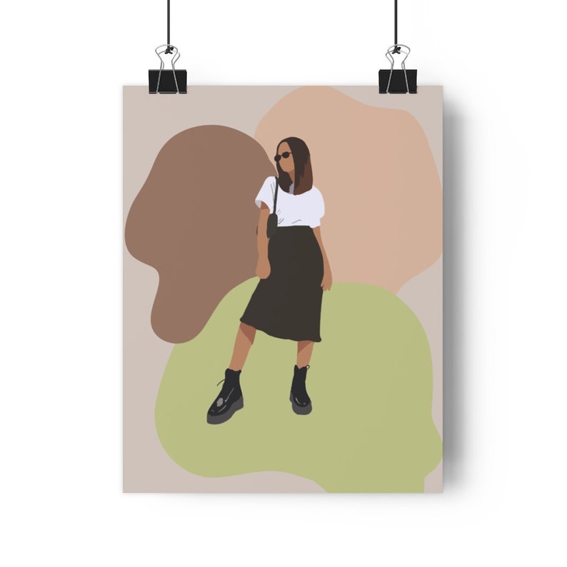 Wall Hanging Premium Poster Digital Art Print Stylish Sleek Pinterest Fashion in nude
