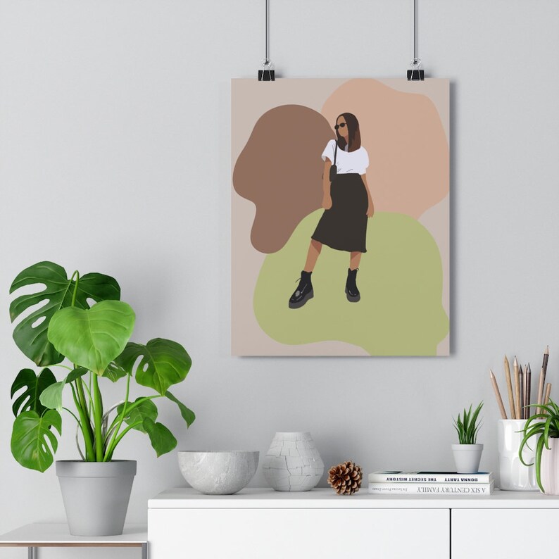 Wall Hanging Premium Poster Digital Art Print Stylish Sleek Pinterest Fashion in nude