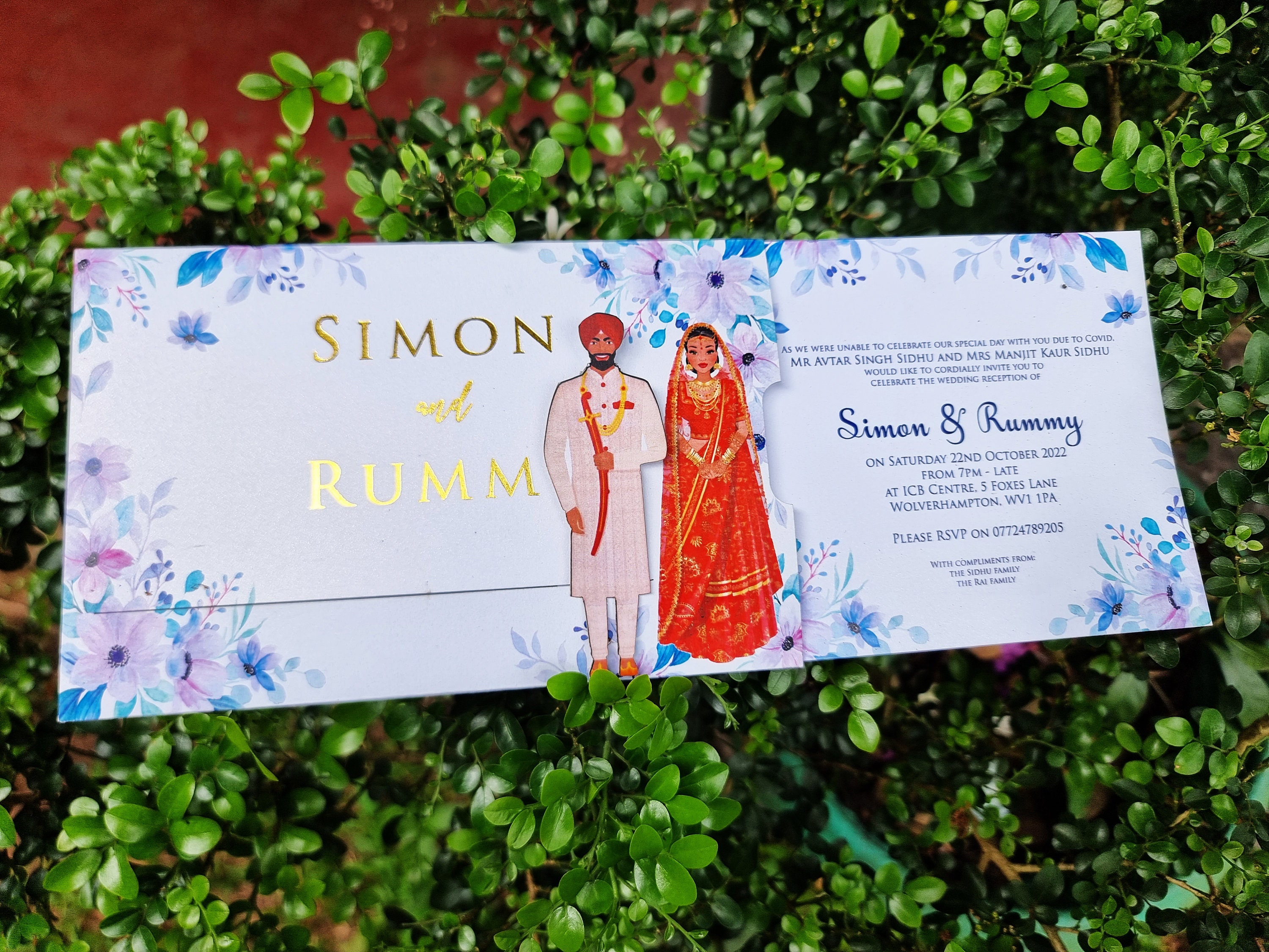 Indian Wedding Sliding Bride Wedding Invitation Laser Cut - Etsy