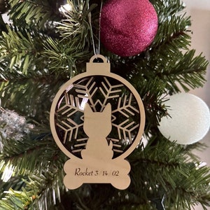 Custom engraved pet ornament