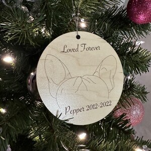 Custom engraved pet ornament