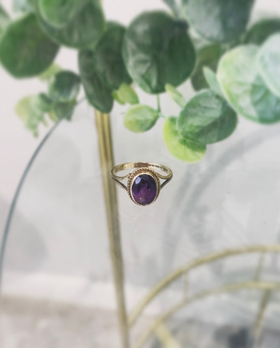 9ct Gold Amethyst Ring