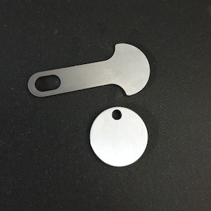 Llave de liberación del carro de la compra reutilizable (acero inoxidable), moneda del carrito de la compra.