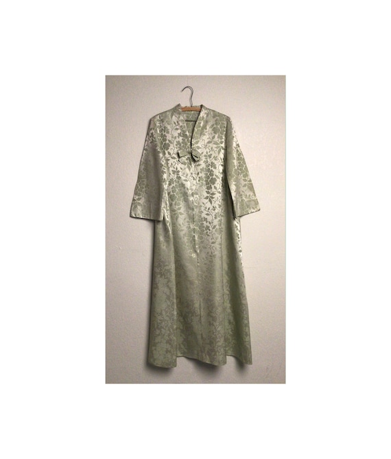 Vintage, satin damask, dressing gown