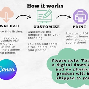 Student Teaching Binder: Editable Teacher Planner Templates (canva ...
