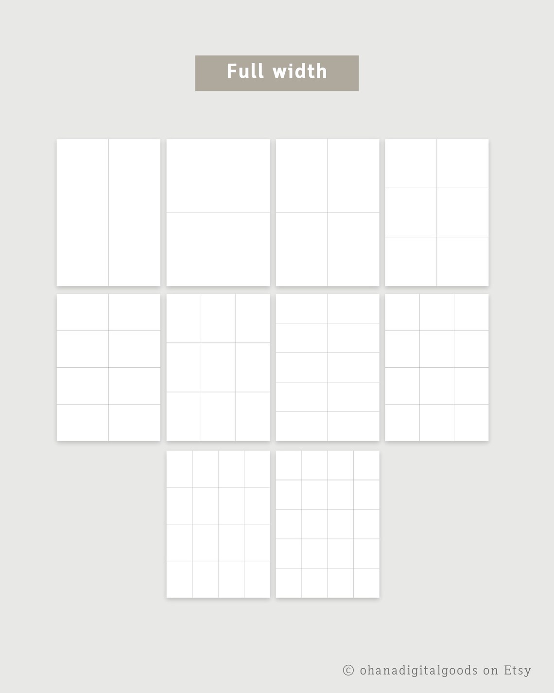 Split Page Note Paper | 10 Types | Idea Brainstorming Note | Printable ...