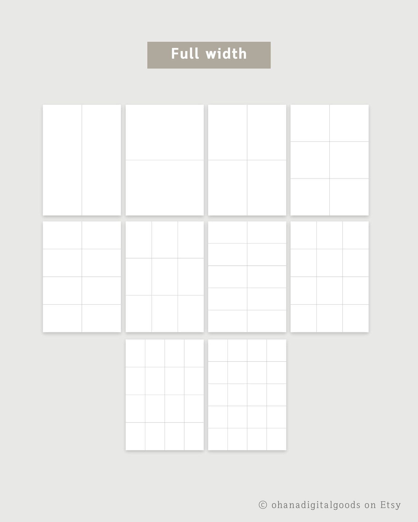 Split Page Note Paper | 10 Types | Idea Brainstorming Note | Printable ...