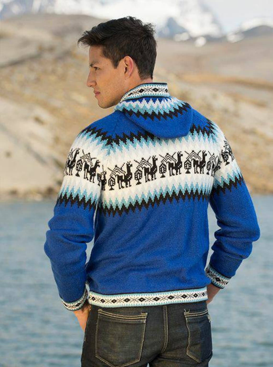 Peruvian alpaca sweater alpaca sweater unisex handmade Etsy