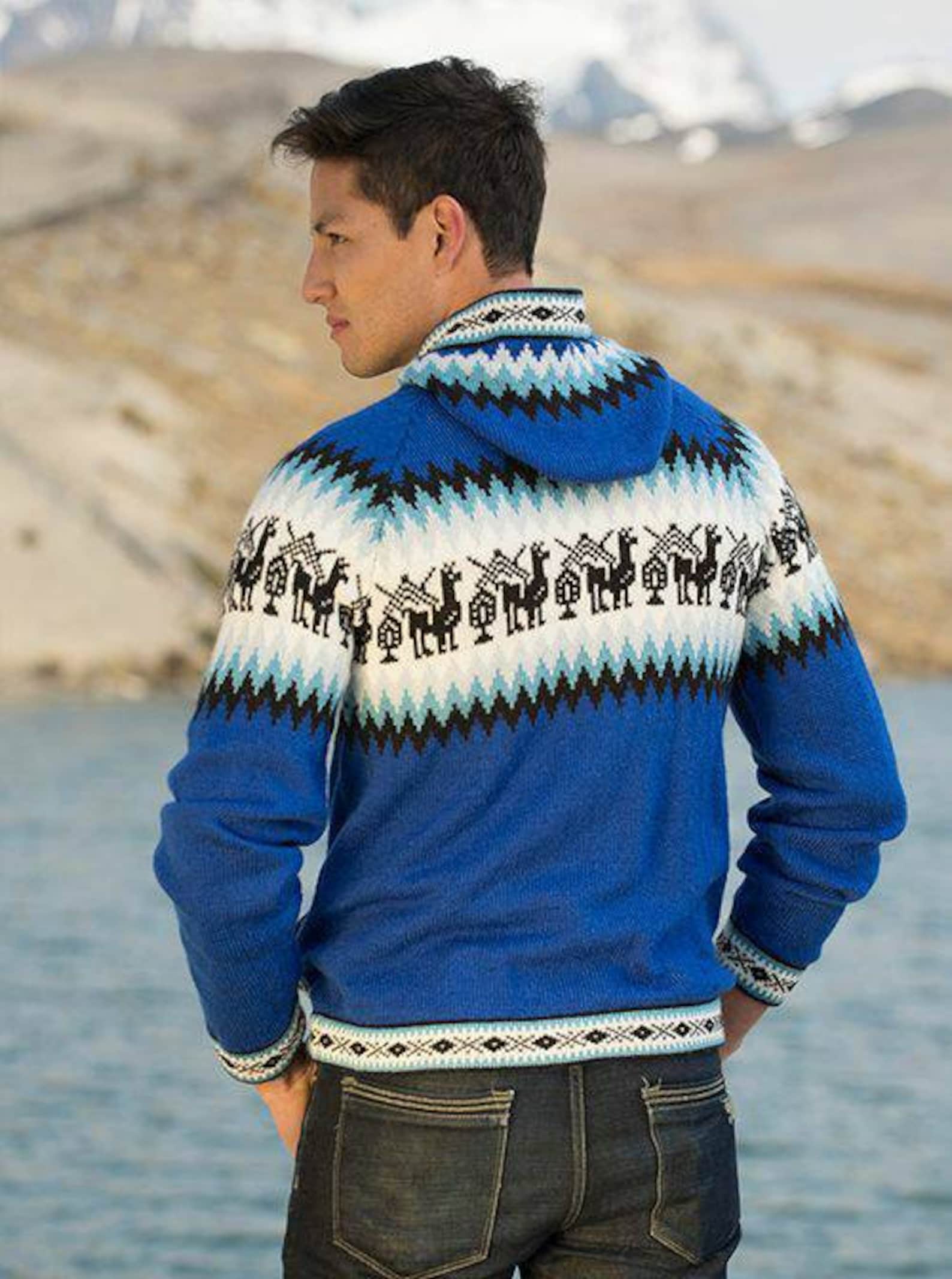 Peruvian alpaca sweater alpaca sweater unisex handmade Etsy