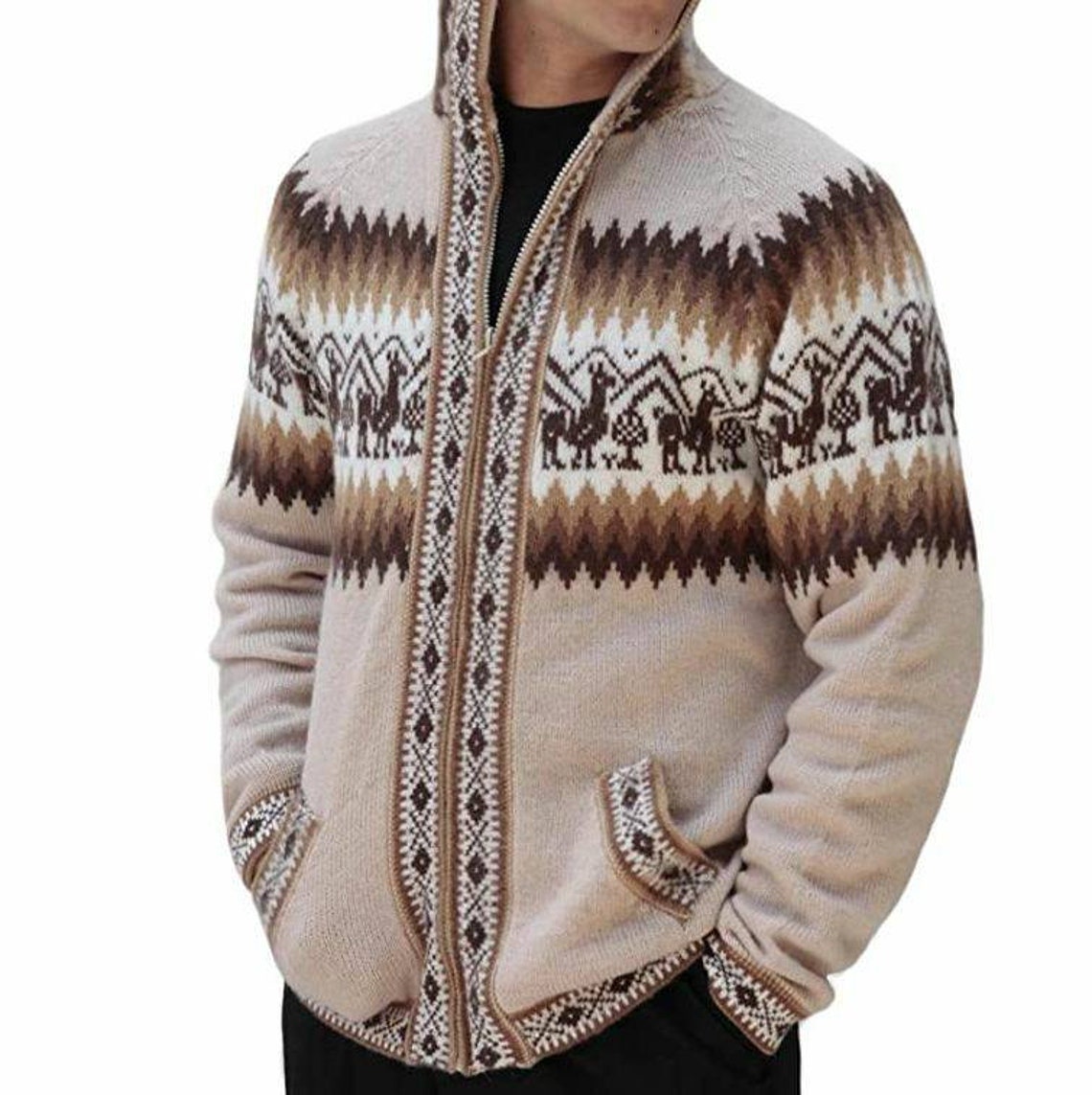 Peruvian alpaca sweater alpaca sweater unisex handmade Etsy