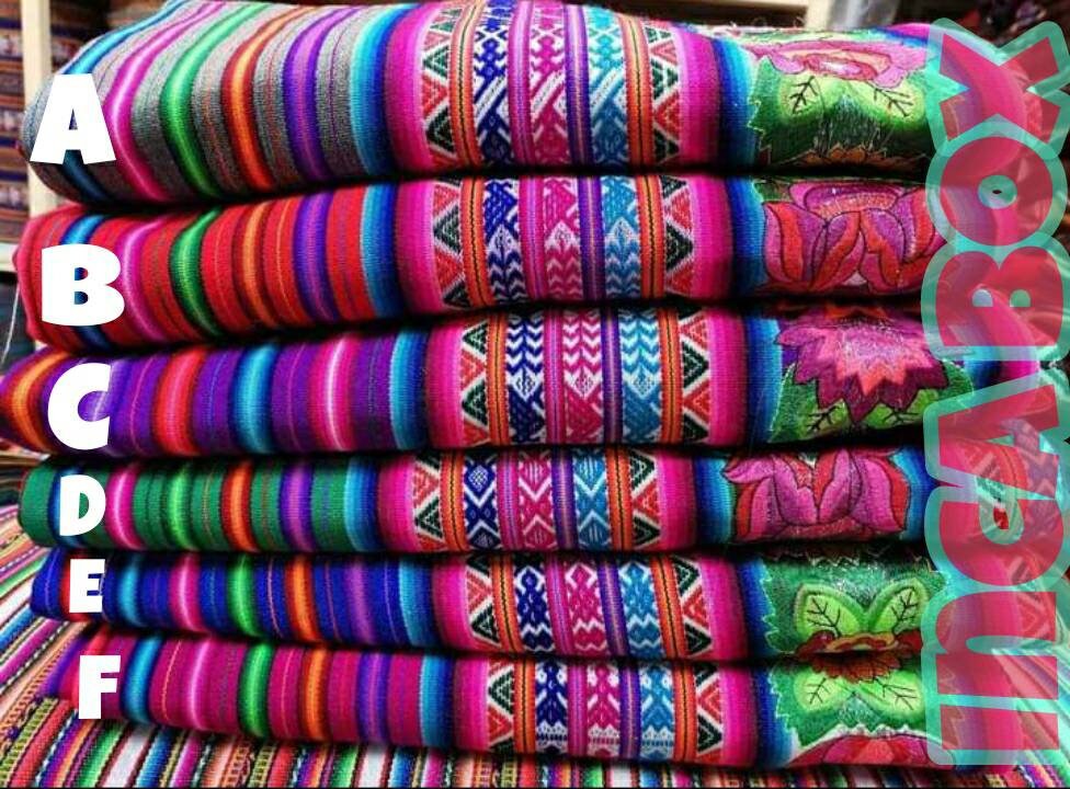 Peruvian Blanket With Embroidered Flowers Multipurpose Etsy UK