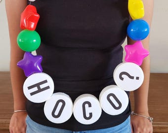 Pulsera de la amistad grande, collar para el baile de bienvenida/regreso a casa, joyería personalizada con cuentas, regalo hecho a mano, collar 2027