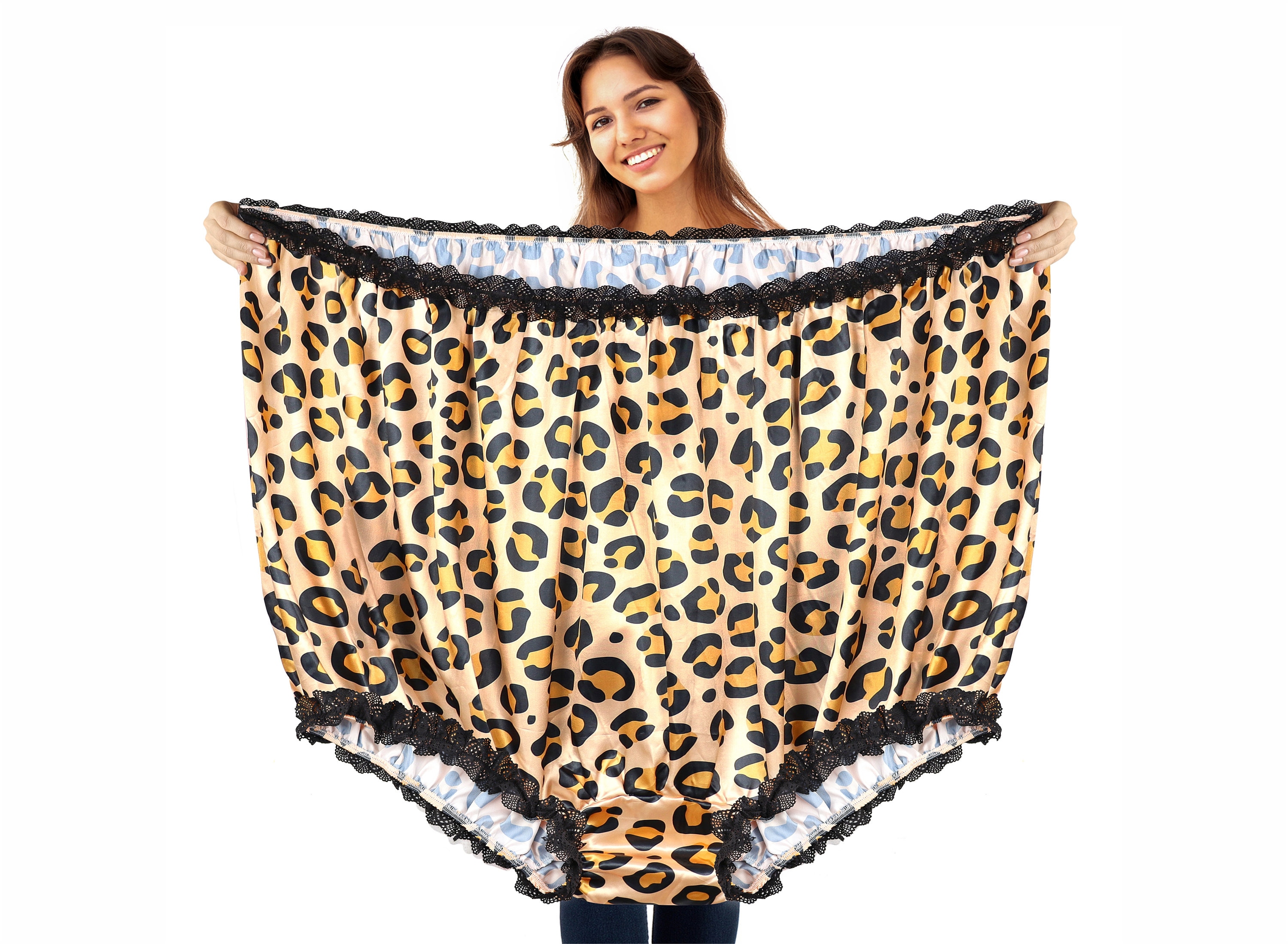 Giant Grand Mama Leopard Print Undies, Big Momma Undies, Funny Joke Gag  Gift Oversized Funny Adult Gift Novelty Underwear, Granny Panties 