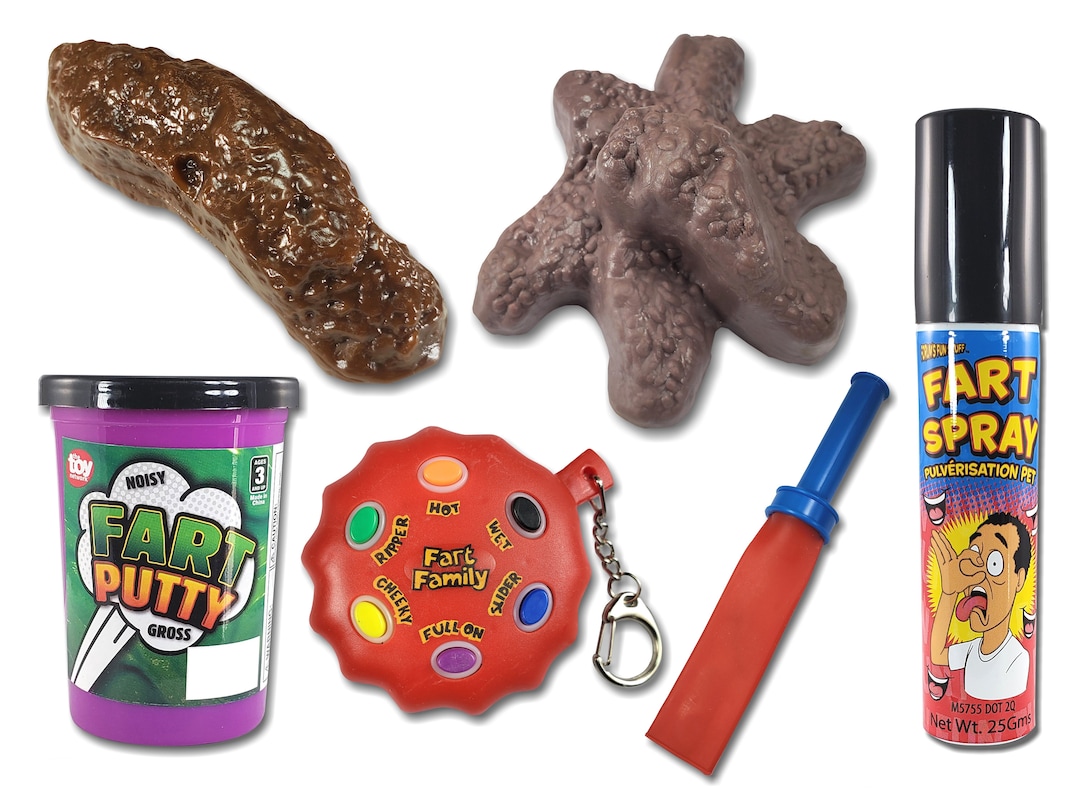 Fart N Poop Prank Kit Set, Fart Spray, Fart Machine, Fake Poop, Fart  Whistle and Fart Putty. Funny Gag Pranks for Kids & Adults. 