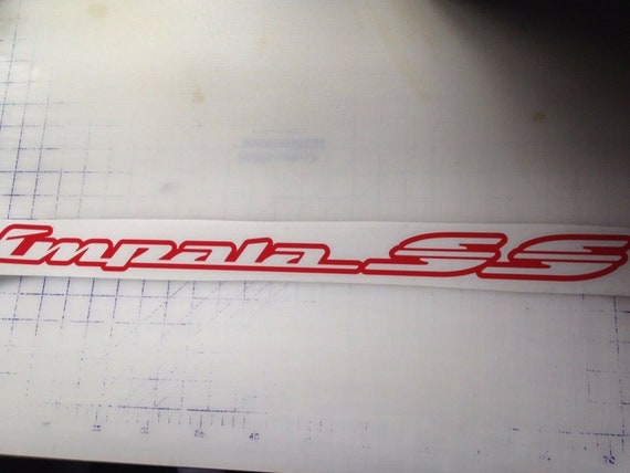 94 95 96 OUTLINED Impala SS Side Script Air Dam Decal Plain Colors Black  Red Blue Bubble - Etsy