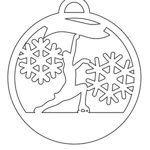 Ice Skating Ornament SVG File